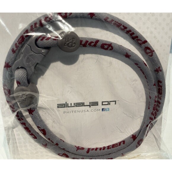 NEW Phiten Classic Star Titanium Single Strand Necklace Gray - 22" Inch - Picture 2 of 3